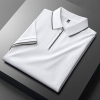 Laurent Katoenen Zijde Poloshirt