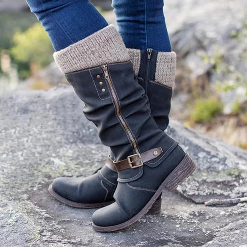 Amy™ | Voet-Ondersteunende Laarzen met Platte Hak voor Langdurig Comfort