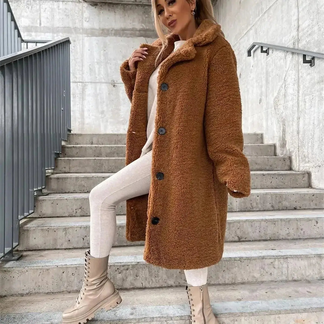 Monica - Stijlvolle Teddy Mantel