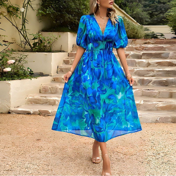 Sasha™ Elegante V-hals Jurk