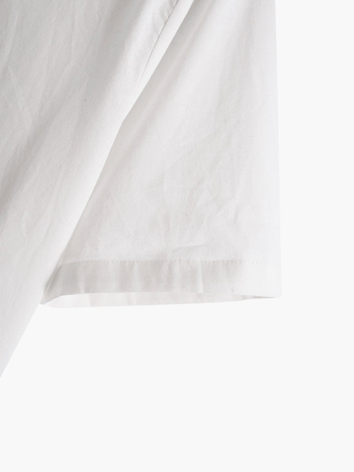 Linnen Look Korte Mouwen Basis Shirts & Rechte Linnen Broeken