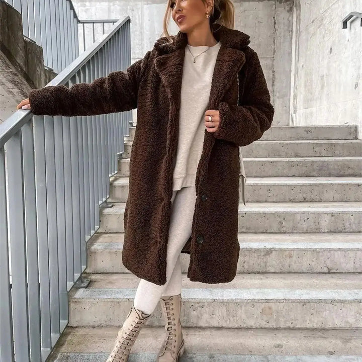 Monica - Stijlvolle Teddy Mantel