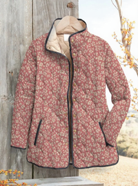 70s Stijl Retro Kleine Bloemenpatroon Gedrukt Vrouwen Casual Gequilt Cardigan