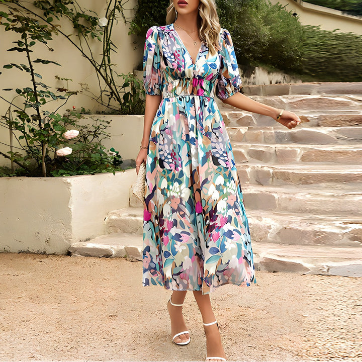 Sasha™ Elegante V-hals Jurk