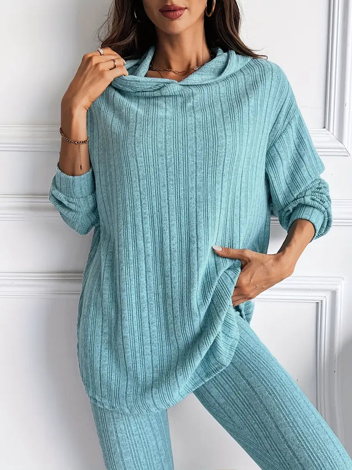 Camden Geribbelde Knit Lounge Set