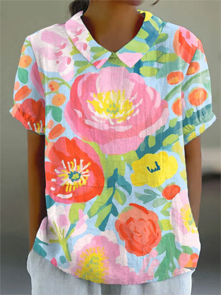 Vrouwen Waterverf Bloemen Kunst Print Jurk