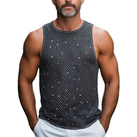 Heren Zomer Mode Polka Dot Gedrukt Katoenen Tanktop MTA2414E4P