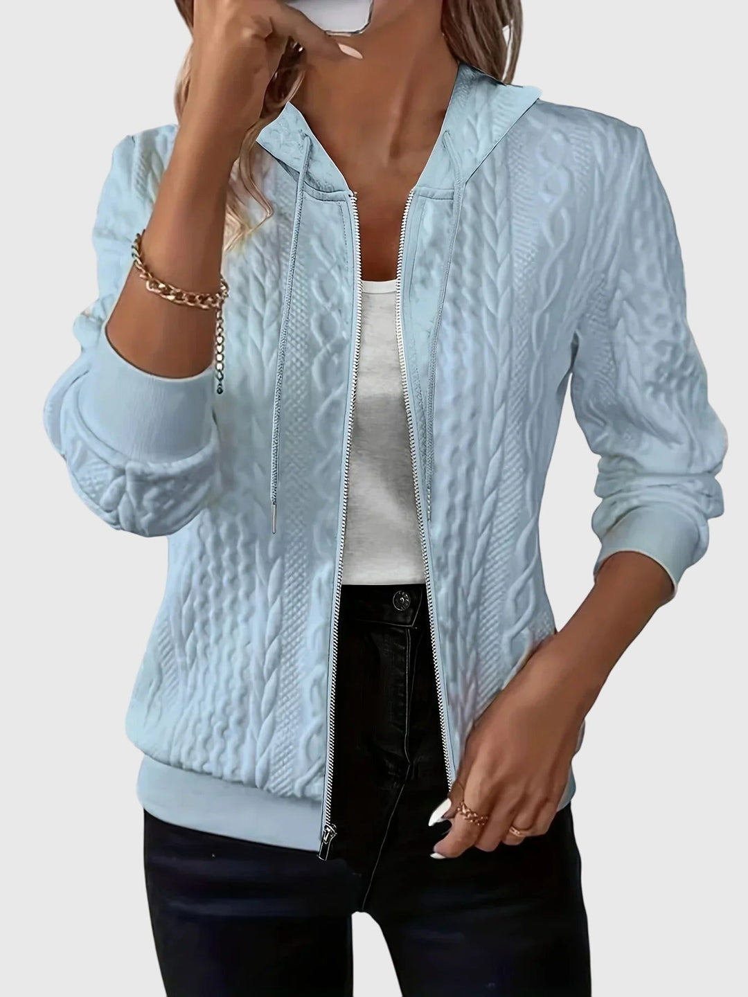 Jenna | Hoodie met Rits