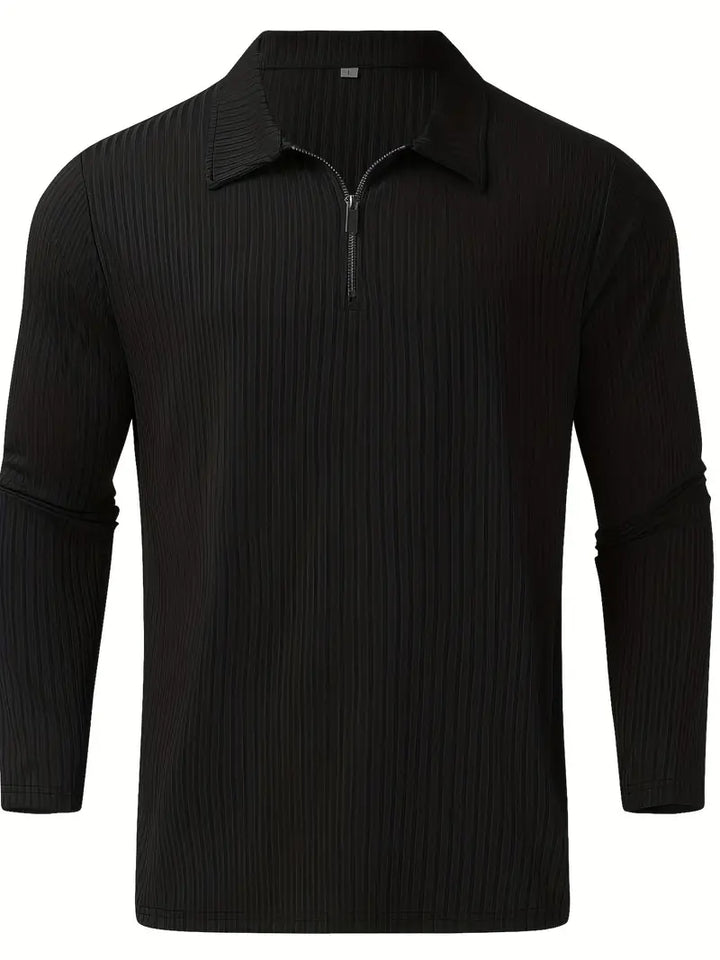 Fascino: Muscle Fit-pullover met halve rits 