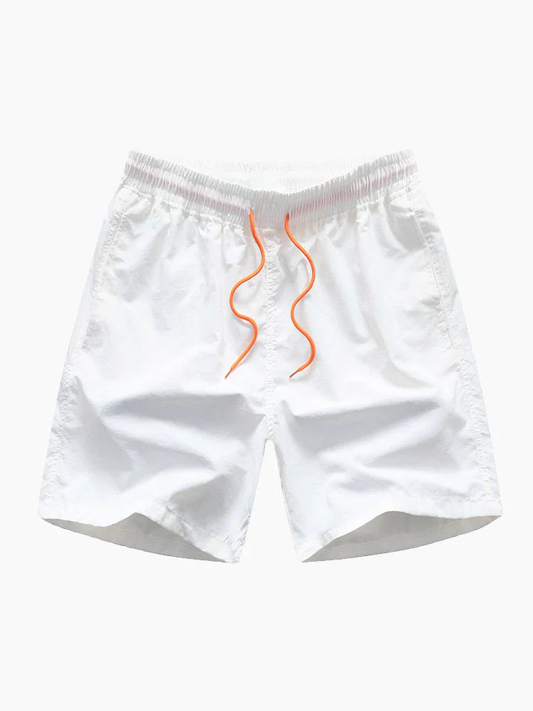 Palmboom Print Doorknoop Shirt & Heren Halflange Zwembroek met Trekkoord