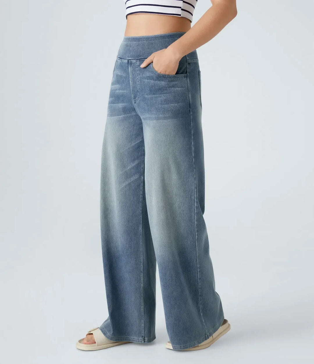 Eva | Comfortabele & Elastische Broek Met Hoge Taille