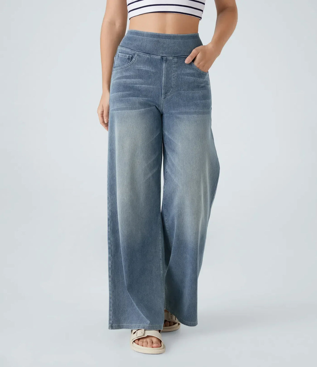 Eva | Comfortabele & Elastische Broek Met Hoge Taille
