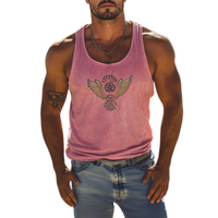 【24-uurs verzending】Heren Classic Casual Amerikaanse Retro Geborduurd Gebreid Gestreept Tanktop 72799567K