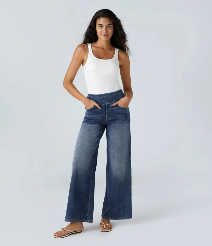 Eva | Comfortabele & Elastische Broek Met Hoge Taille