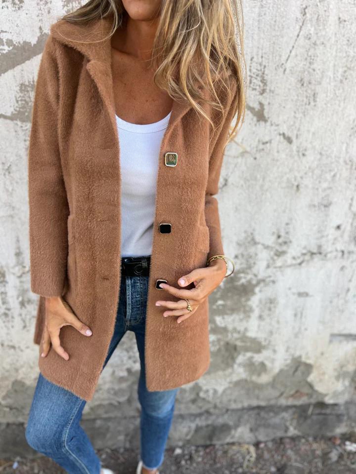 Elodie - Stijlvolle Mantel met Revers