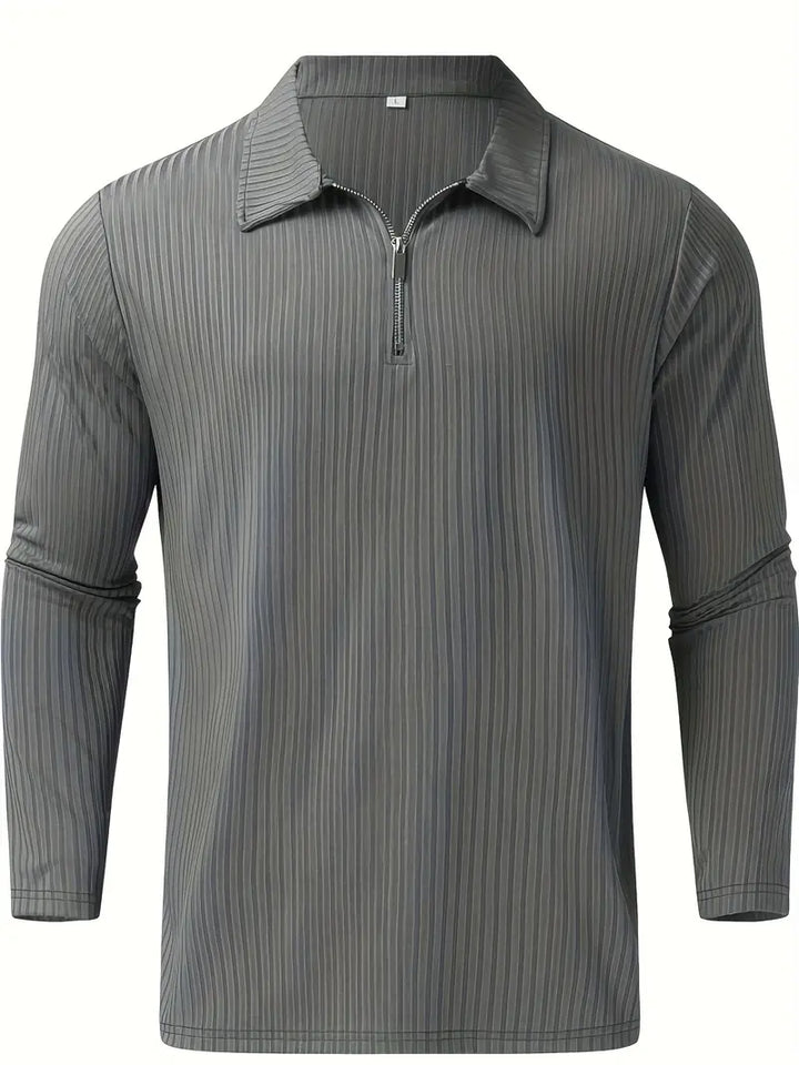 Fascino: Muscle Fit-pullover met halve rits 