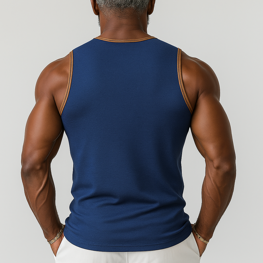 【24-uurs verzending】Heren Zomer Mode Sportstof V-Hals Rits Tanktop MTA2382D0P