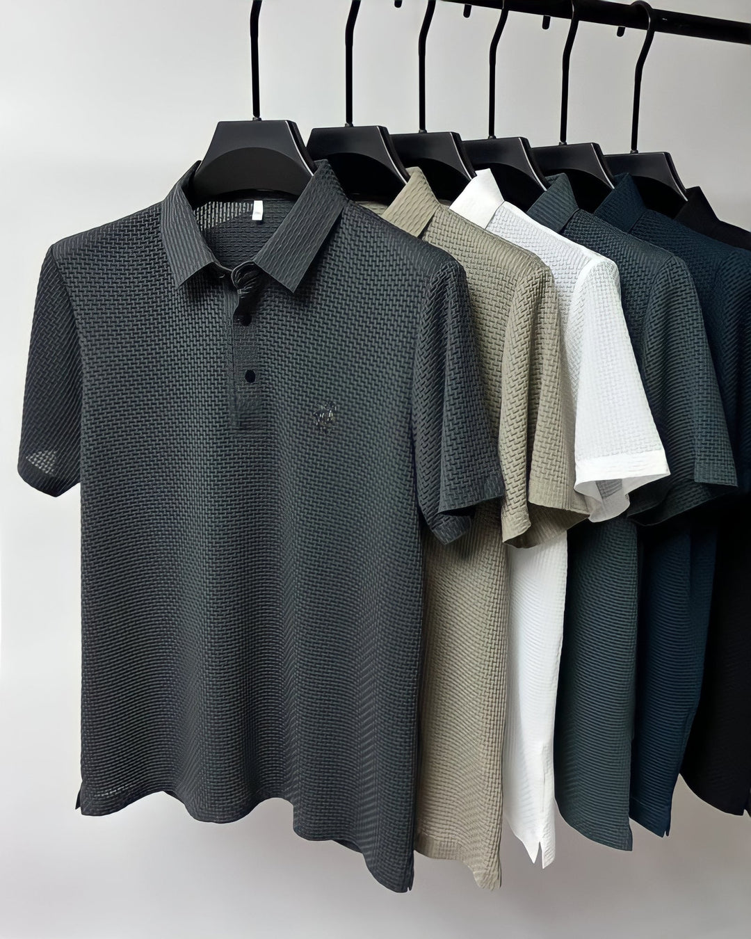 Prestigio: Kreukvrije Textured Slim Fit Polo Shirt