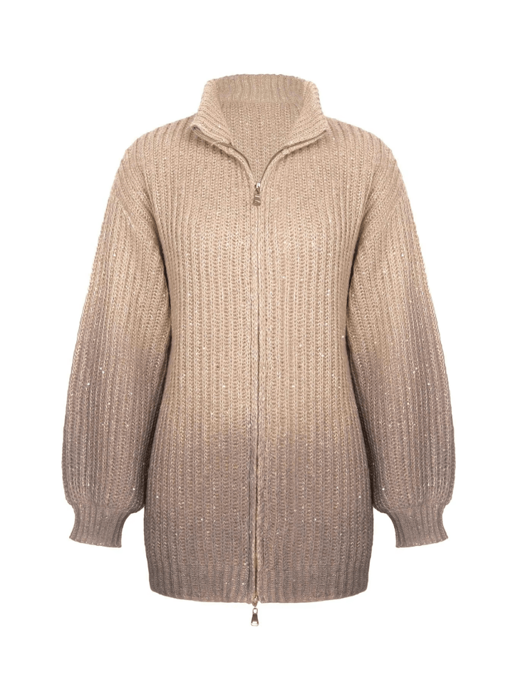 Glamoureus Gebreid Vest met Rits