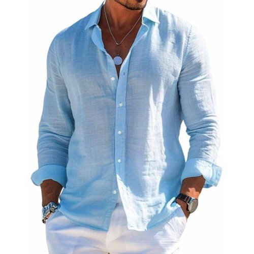 Heren Katoenen en Linnen Casual Effen Kleur Colbert 31793795X