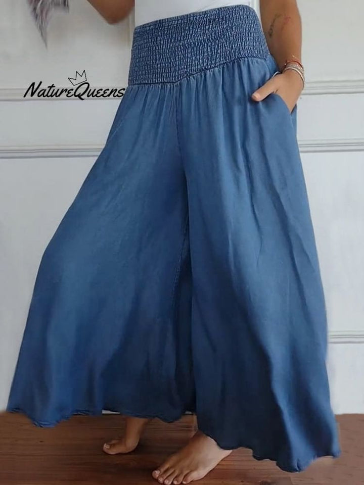 Vrouwen Katoenen Brede Pantalons 