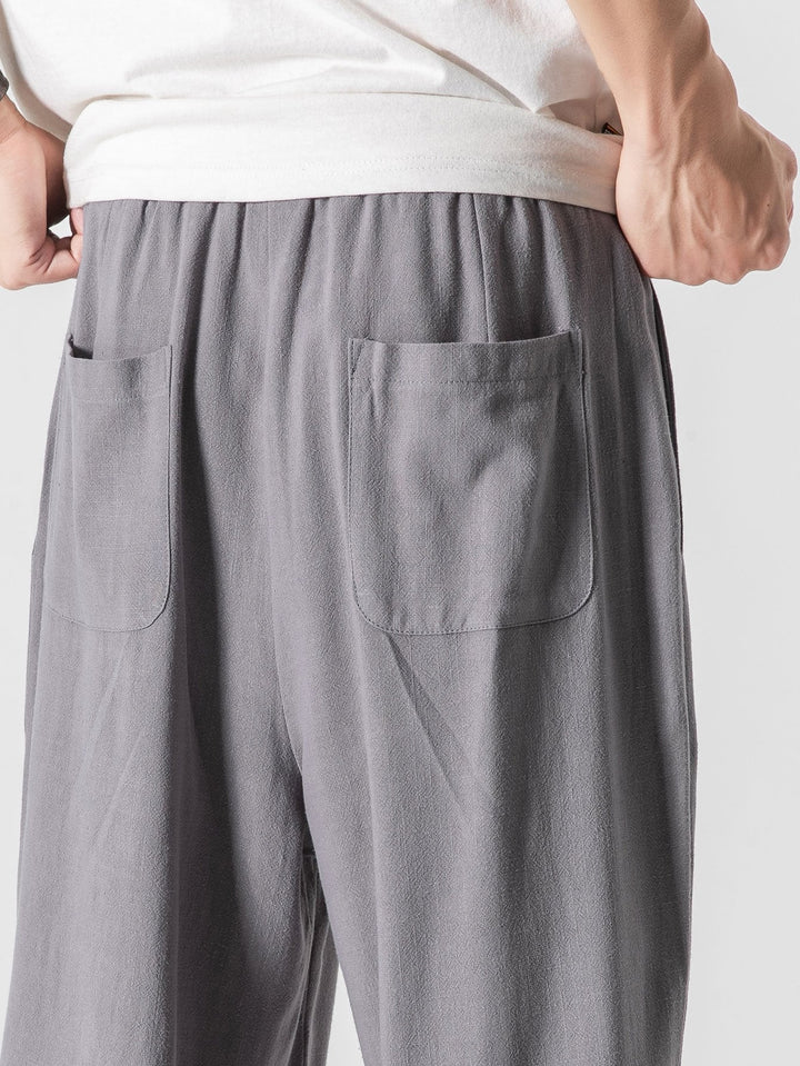 Linnen En Katoen Blend Relax Fit Wijde Pantalon