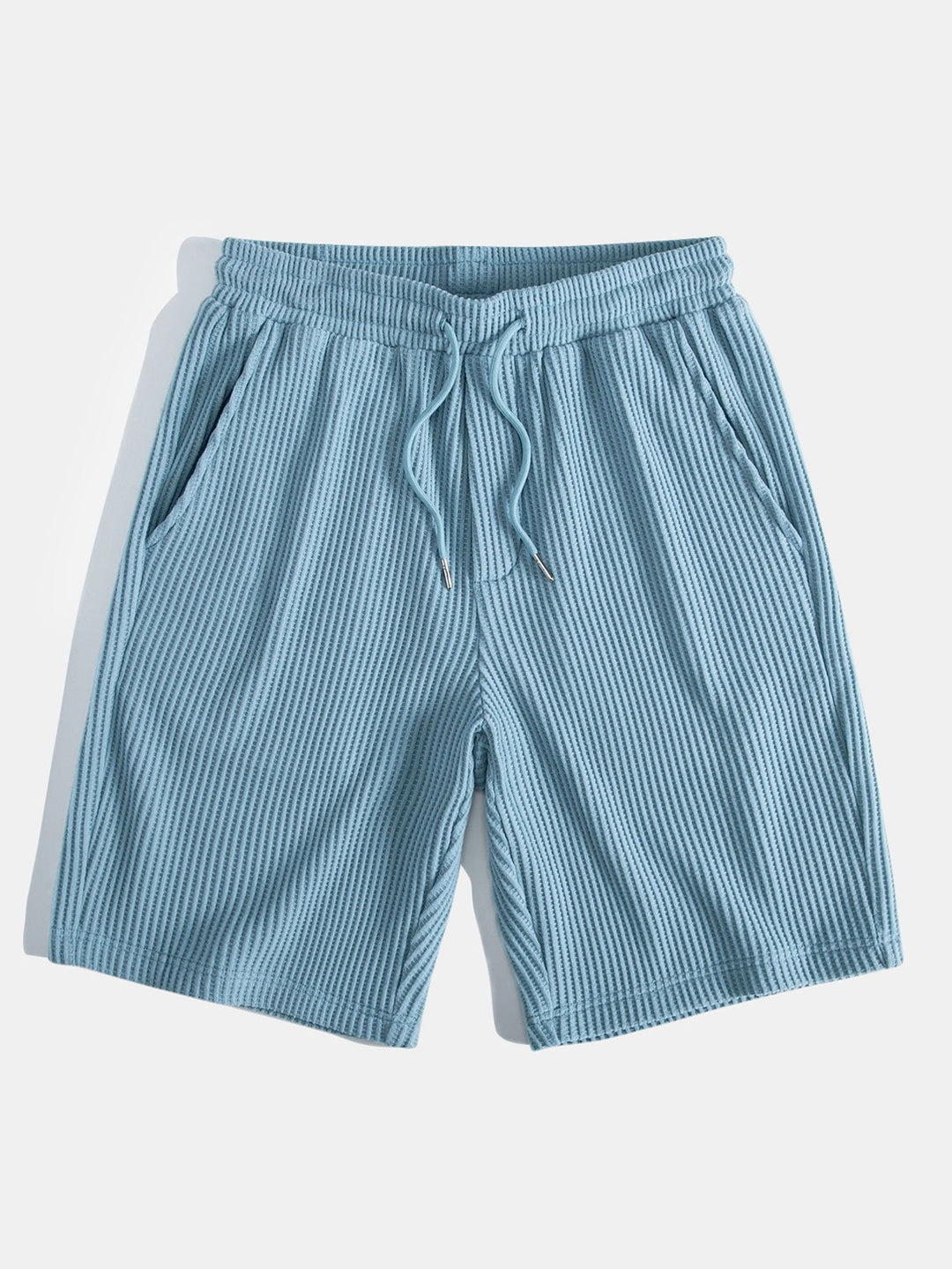 Wafel Johnny Kraag Polo Met Zak & Trekoord Gebreide Wafel Shorts