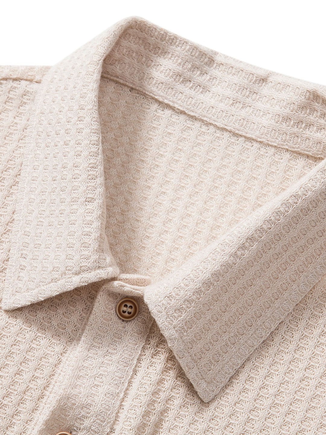 Gebreide Wafel Polo Shirt