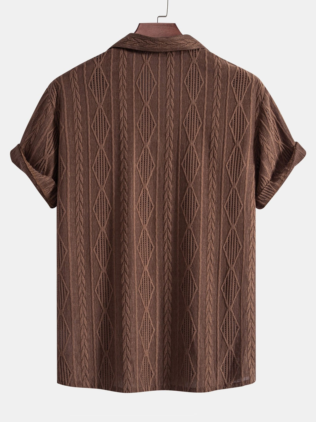 Geometrische Jacquard Ooglet Cuban Shirt