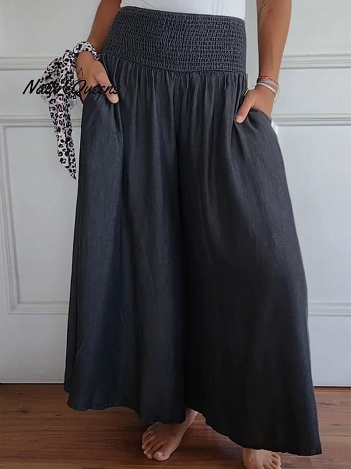 Vrouwen Katoenen Brede Pantalons 