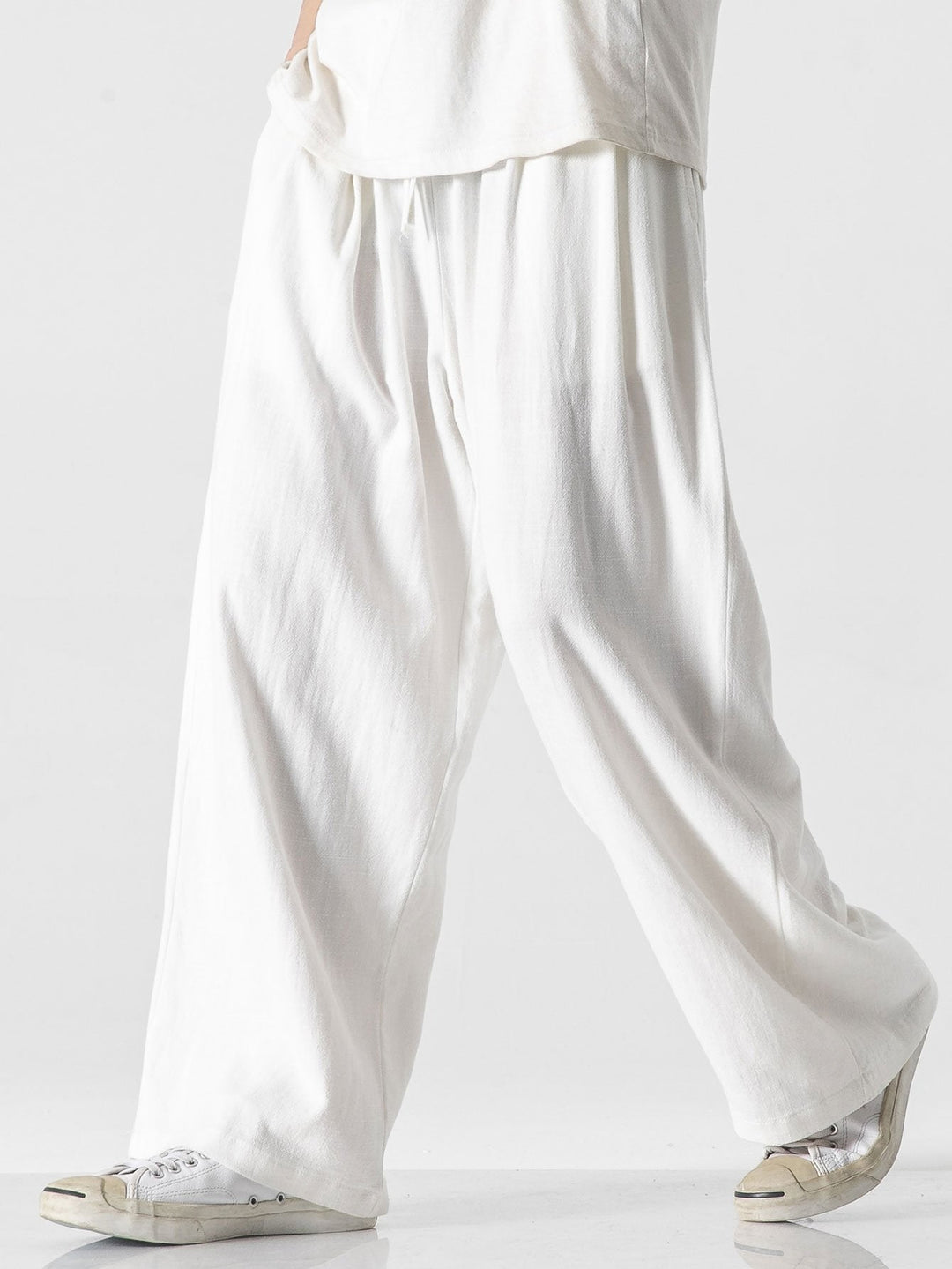 Linnen En Katoen Blend Relax Fit Wijde Pantalon