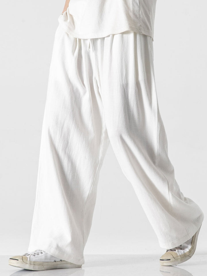 Linnen En Katoen Blend Relax Fit Wijde Pantalon