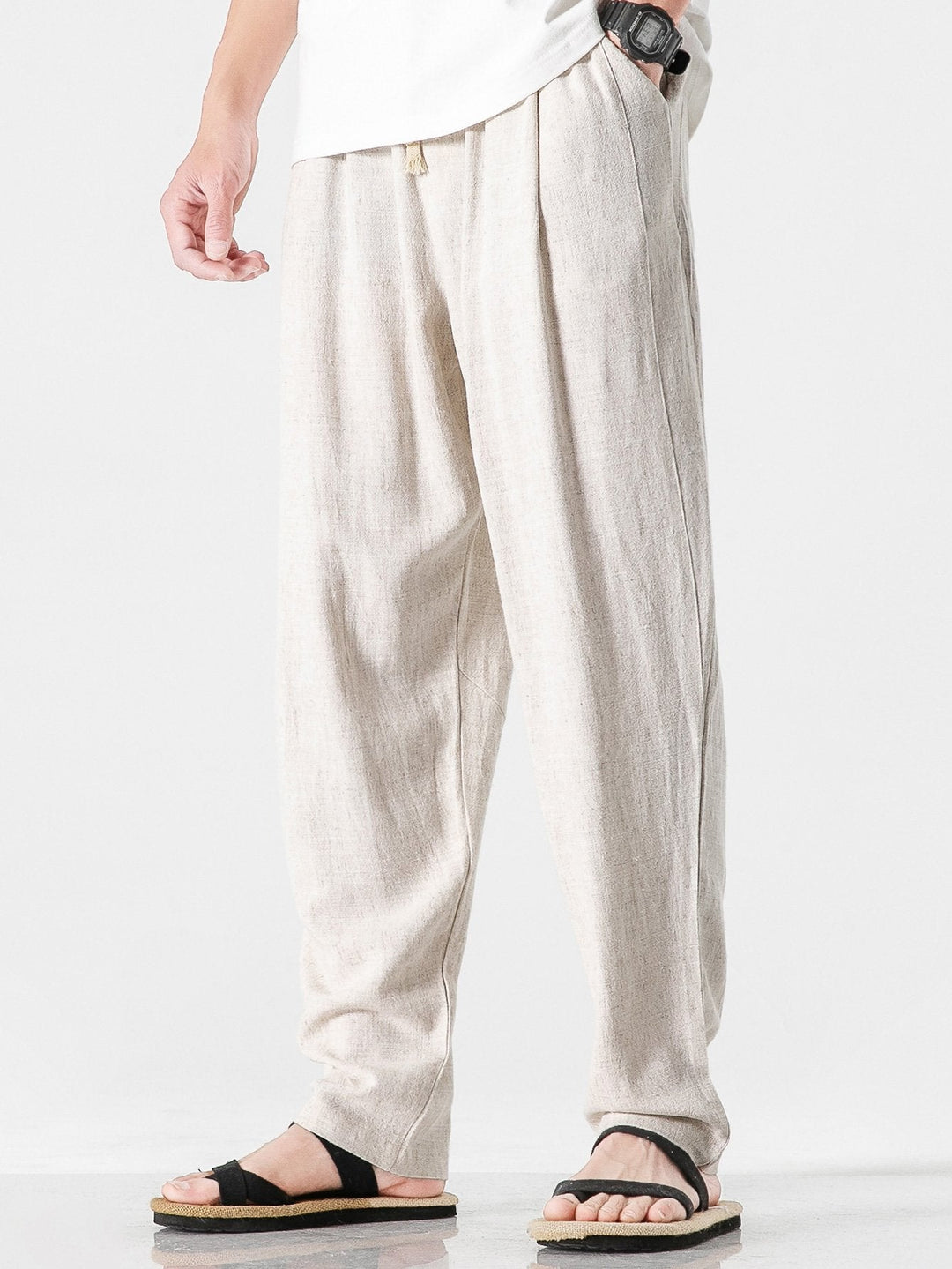 Relax Fit Linnen En Katoen Mix Harem Broek