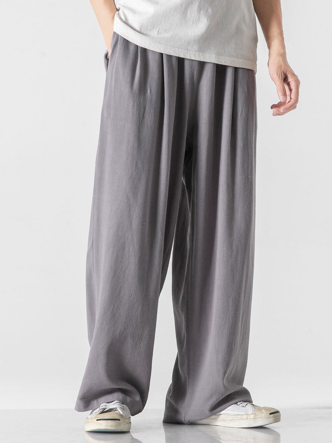 Linnen En Katoen Blend Relax Fit Wijde Pantalon