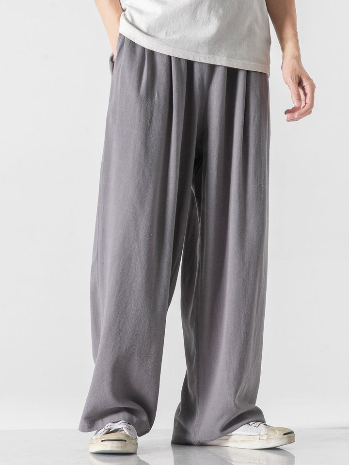 Linnen En Katoen Blend Relax Fit Wijde Pantalon