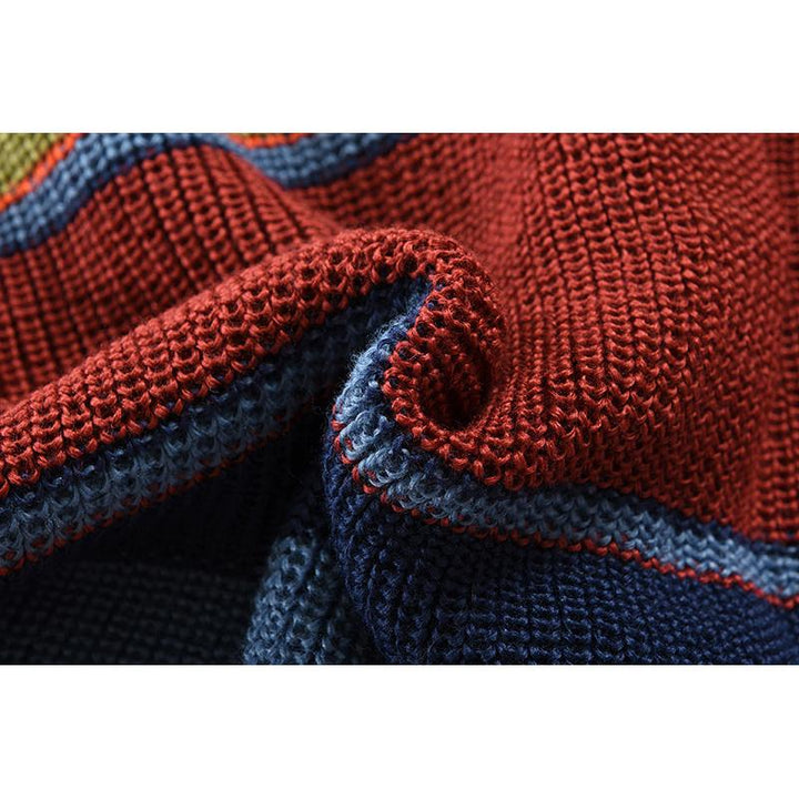 Heren Colorblock Lapel Sweater Jacket 02918584X
