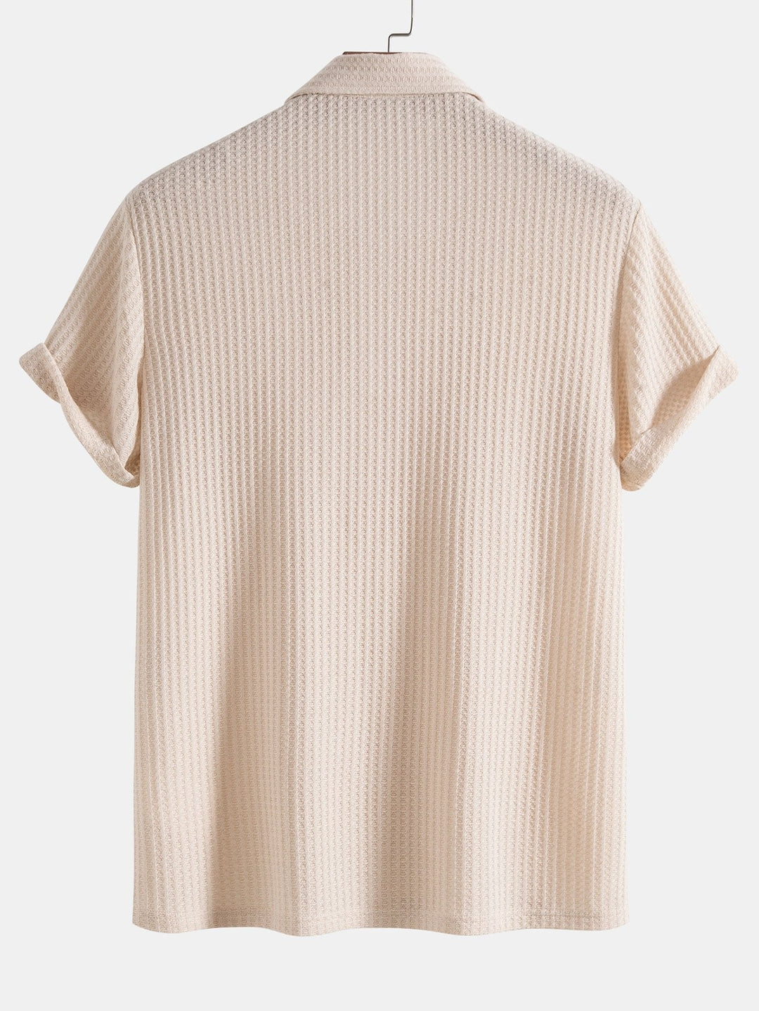 Gebreide Wafel Polo Shirt