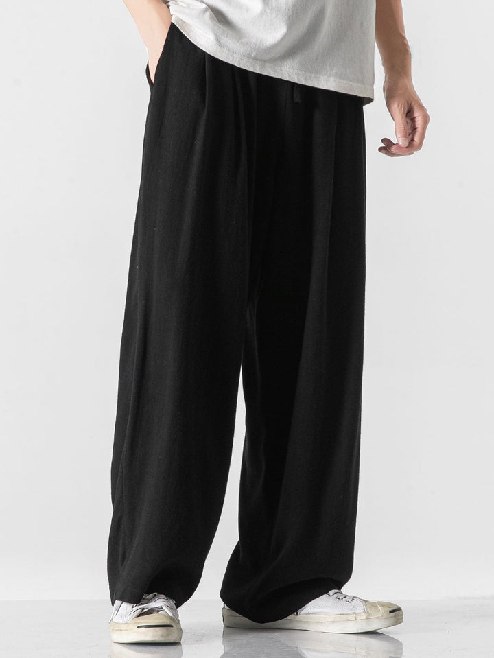 Linnen En Katoen Blend Relax Fit Wijde Pantalon
