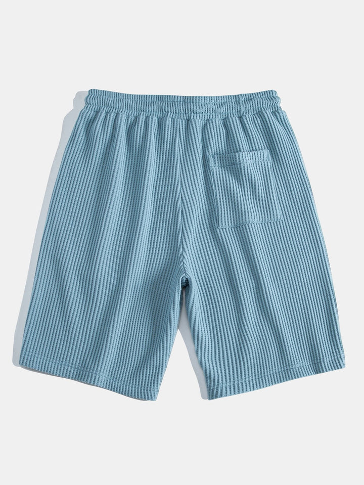 Wafel Johnny Kraag Polo Met Zak & Trekoord Gebreide Wafel Shorts