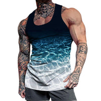 Heren Casual Gradient Wave Ripple Tanktop 09599232TO 