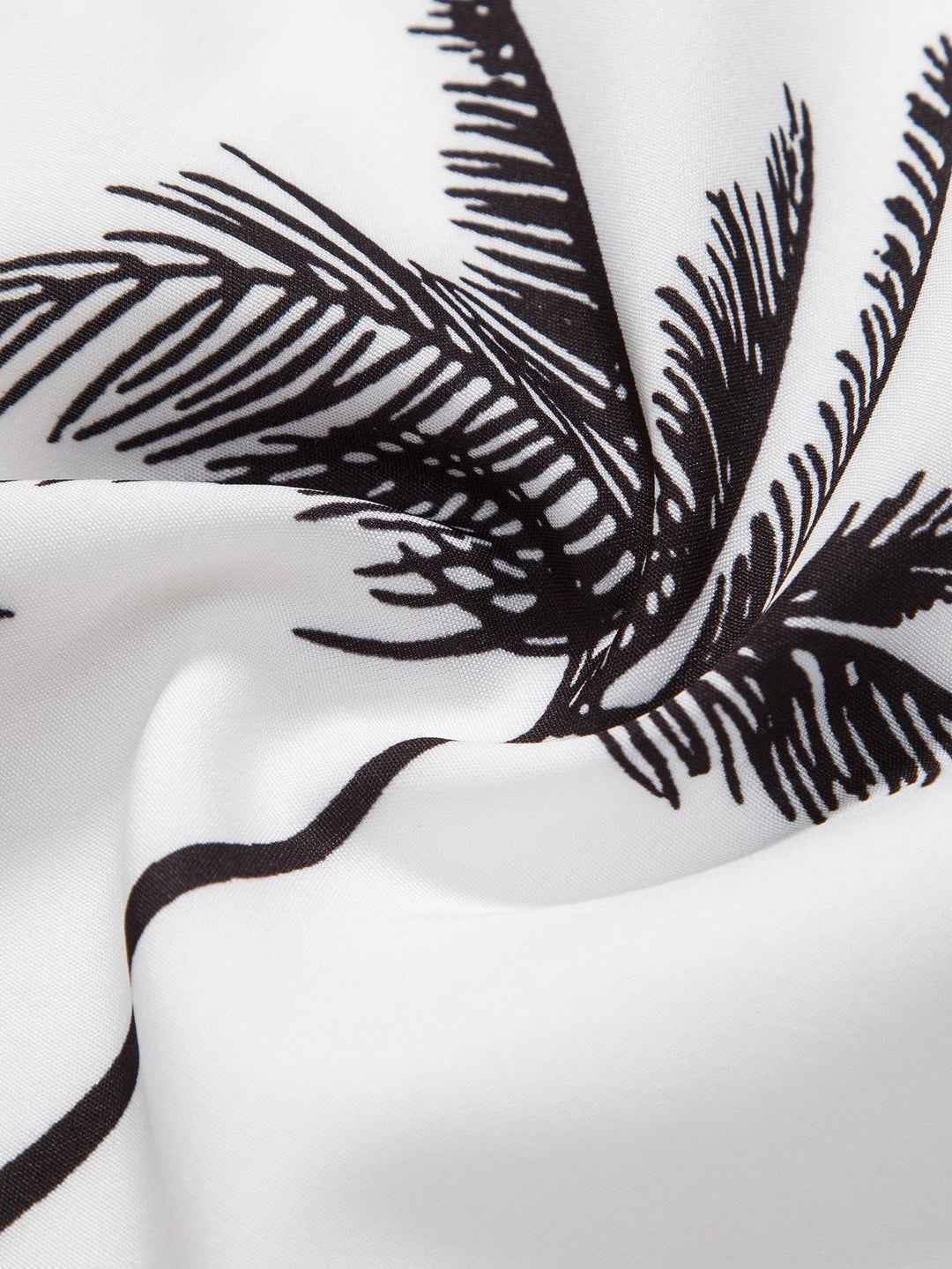 Palmboom Print Doorknoop Shirt & Gestreepte Zwembroek