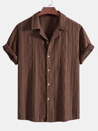 Geometrische Jacquard Ooglet Cuban Shirt