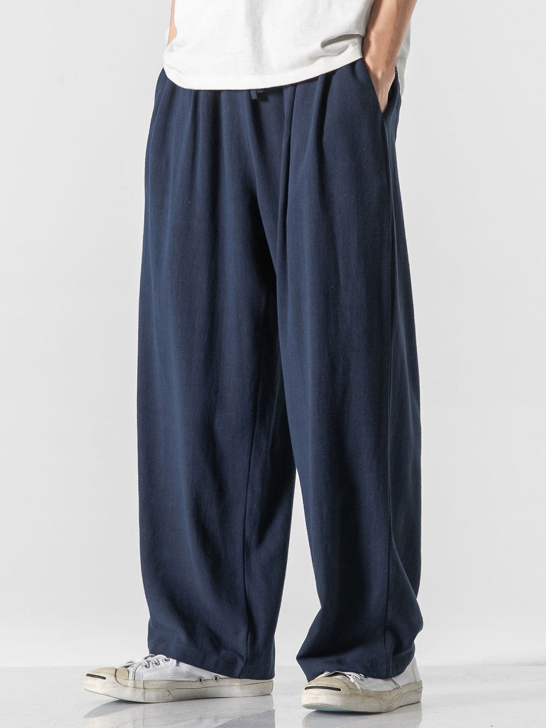 Linnen En Katoen Blend Relax Fit Wijde Pantalon