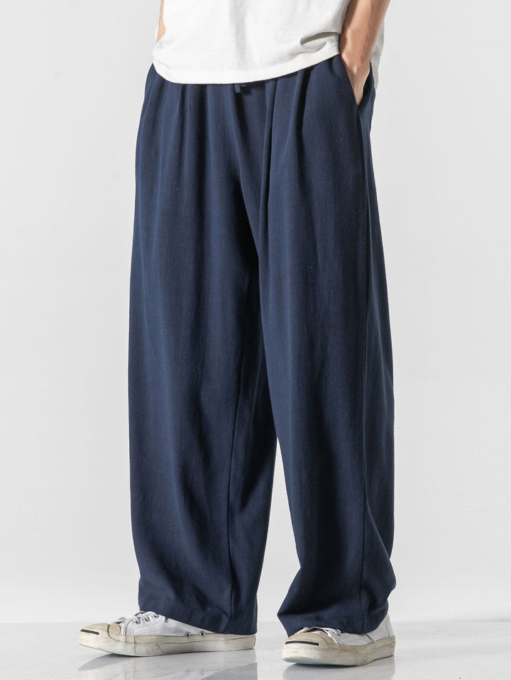 Linnen En Katoen Blend Relax Fit Wijde Pantalon