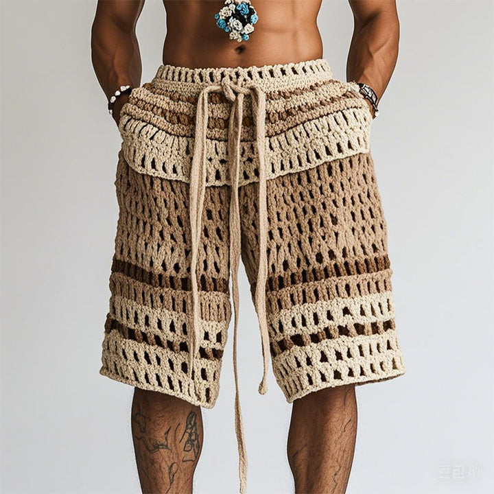 【24-uurs verzending】Heren Vakantie Gevlochten Strandshorts MTA2138C6P