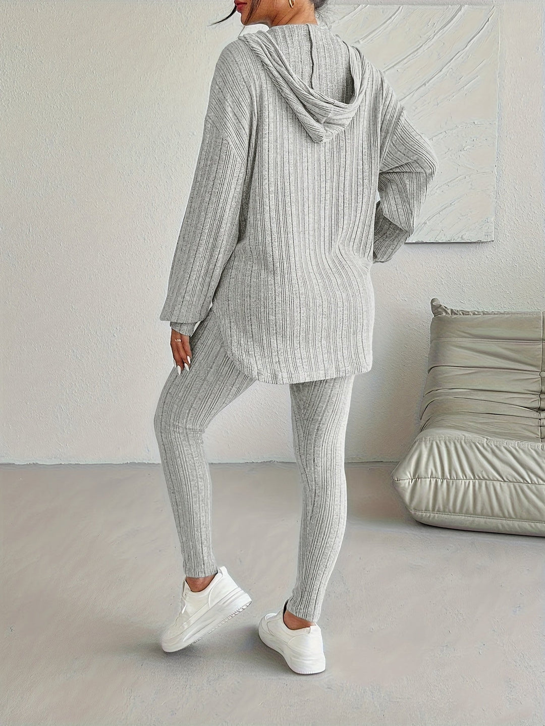 Camden Geribbelde Knit Lounge Set