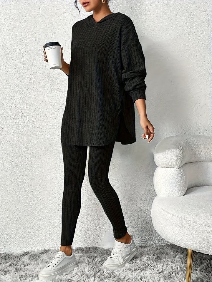 Camden Geribbelde Knit Lounge Set