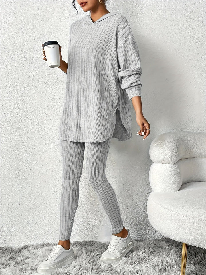 Camden Geribbelde Knit Lounge Set