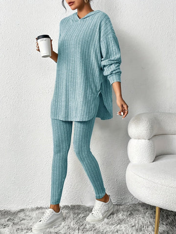 Camden Geribbelde Knit Lounge Set