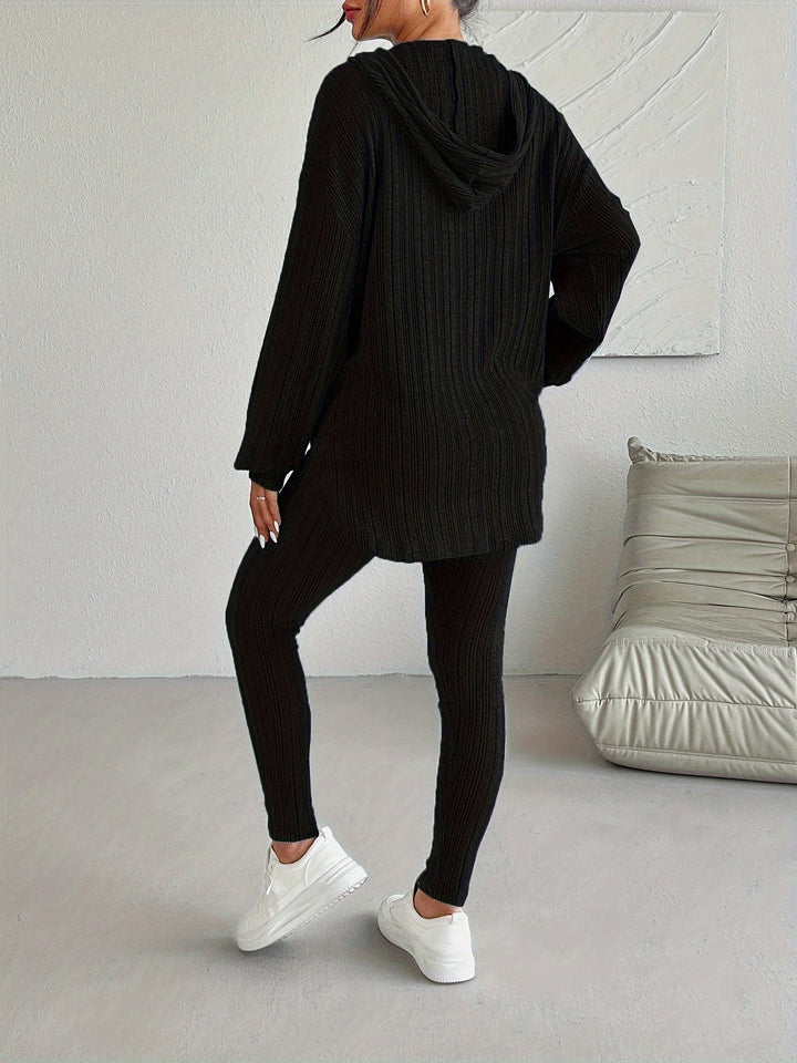 Camden Geribbelde Knit Lounge Set